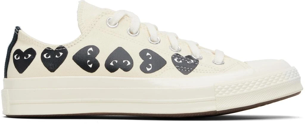 Comme des Garcons Beige Converse Edition Chuck 70 Multi Heart Sneakers 1