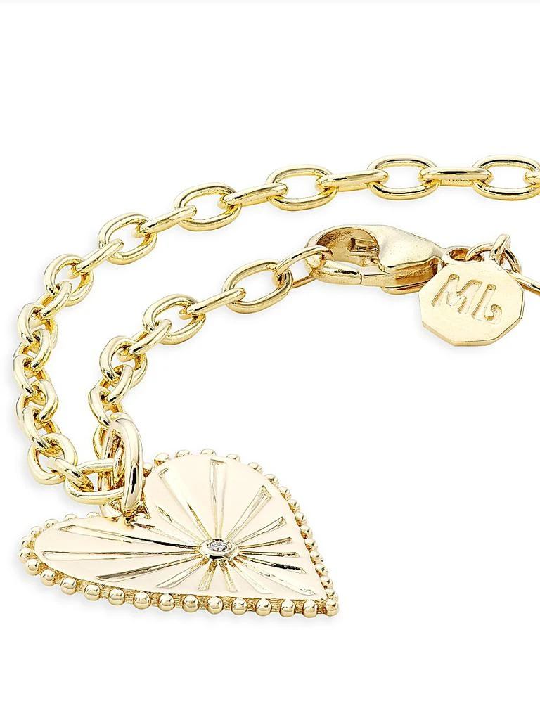 Marlo Laz Agape 14K Gold & Diamond Pour Toujours Pendant Necklace 3