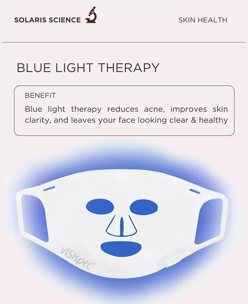 Solaris Laboratories NY LED Light Therapy Silicone Face and Neck Mask Set 6