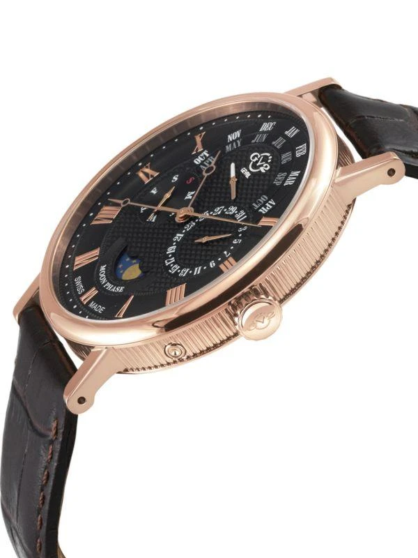 GV2 ​Maestro Rose Gold-Tone Stainless Steel & Leather-Strap Watch/42MM 3
