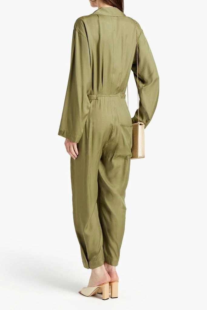 EQUIPMENT Almira pleated satin-twill jumpsuit 3