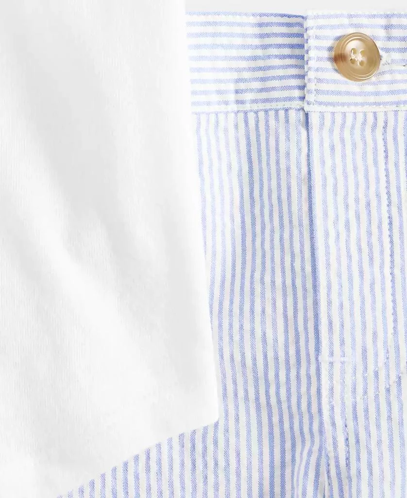 First Impressions Baby Boys Button-Up Shirt, Seersucker Bowtie, and Seersucker Pants, 3 Piece Set, Exclusively at Macy's 4