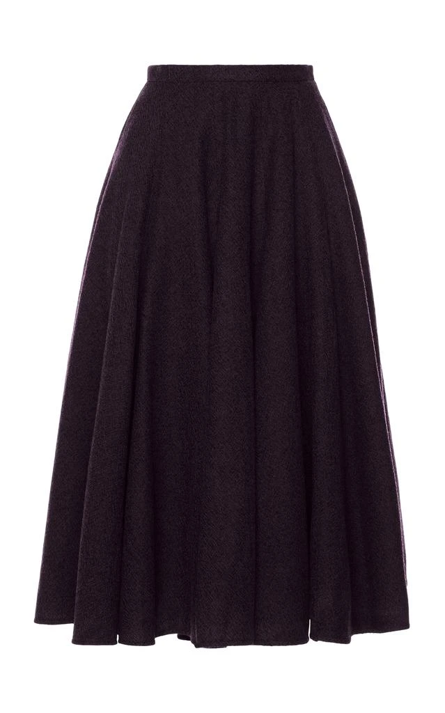 Lena Hoschek Lena Hoschek - Daydream Wool Midi Skirt - Purple - S - Moda Operandi 1