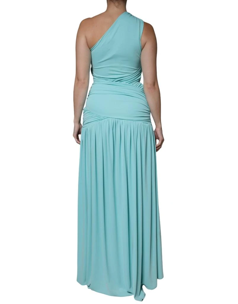CHRISTIAN PELLIZZARI blue Jersey Long Drape One Shoulder Women's Dress (Pre-Owned) 3