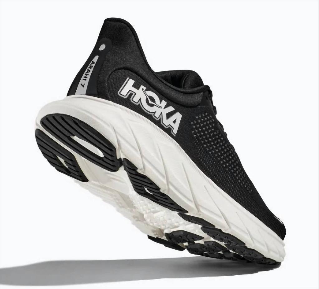 Hoka One One Women's Arahi 7 Sneakers In Black & White