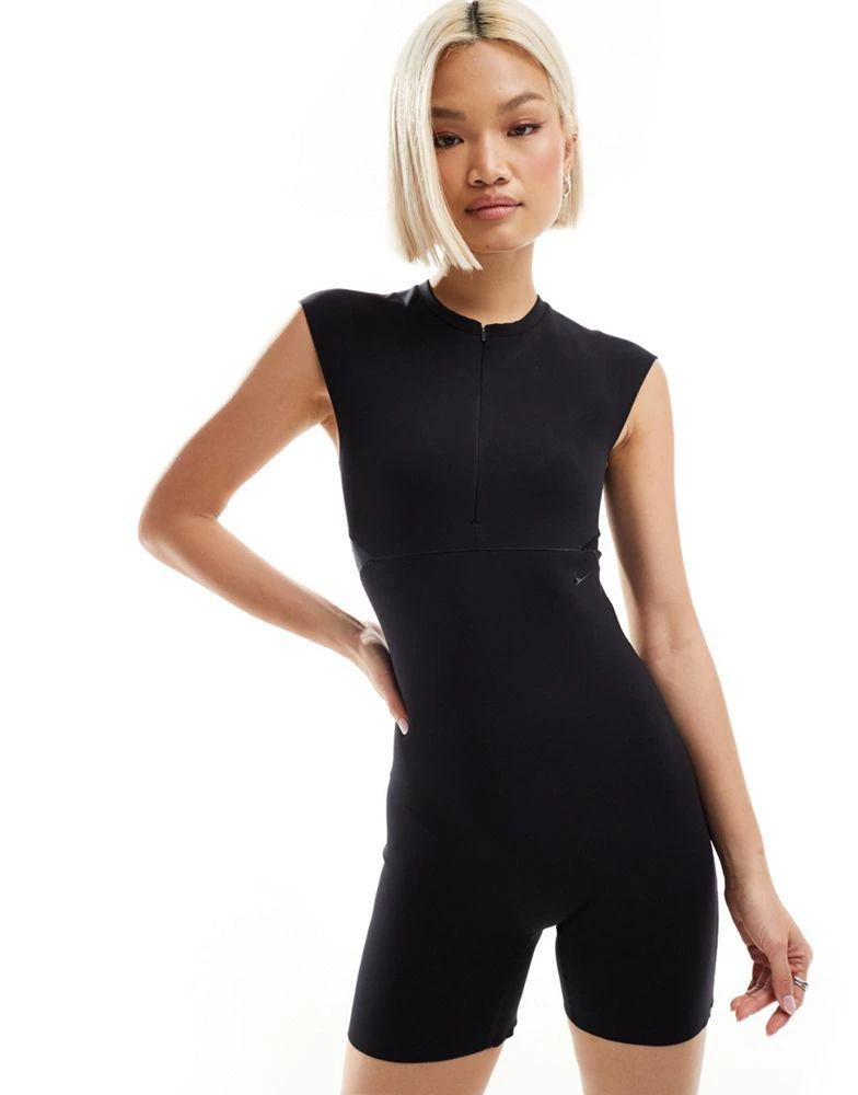 NIKE Nike Futuremove Training cap sleeve unitard in black 2