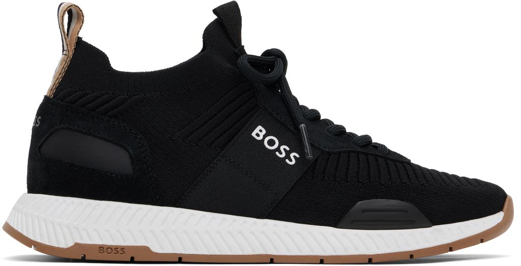 Hugo Boss Black Knitted Sneakers
