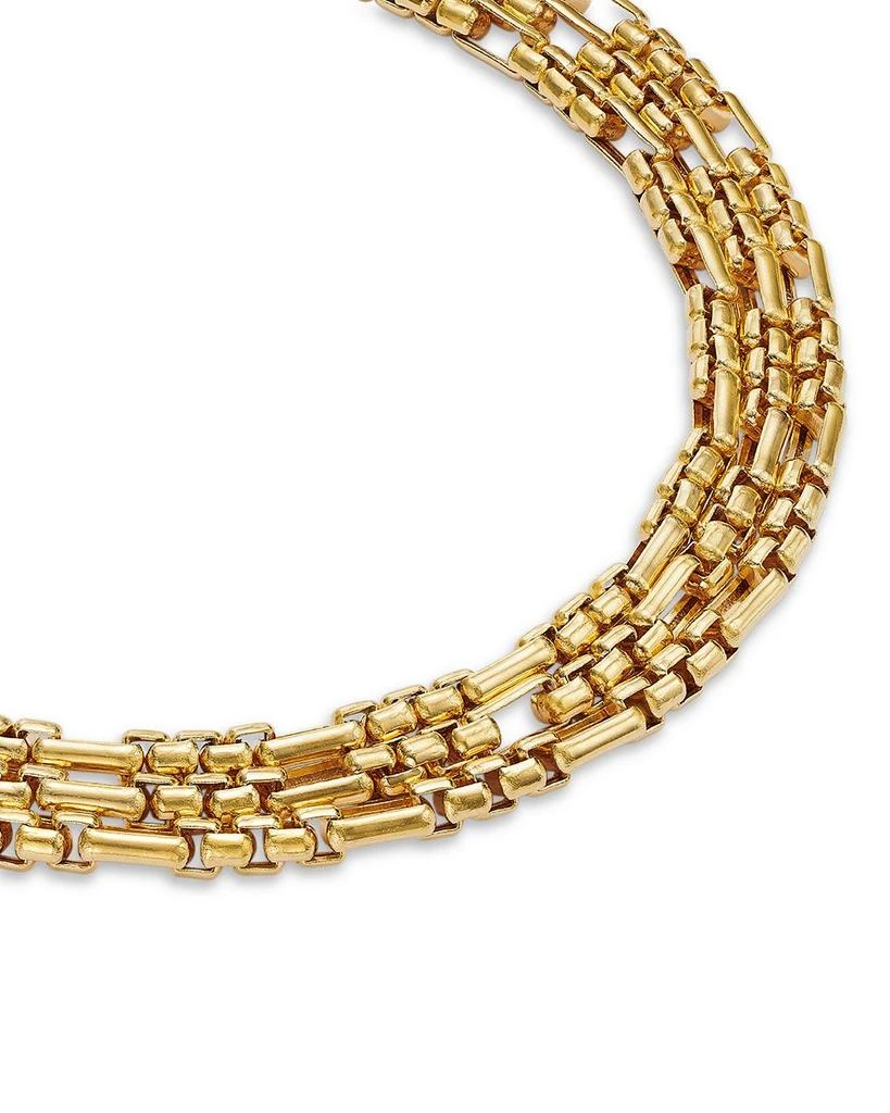 Alberto Amati 14K Yellow Gold Triple Layer Box Link Chain Bracelet 3