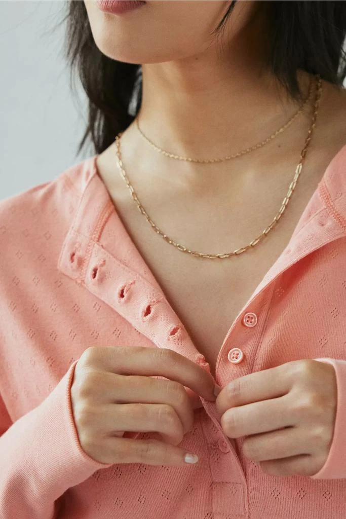 Out From Under Out From Under Luise Pointelle Knit Long Sleeve Henley Top 2