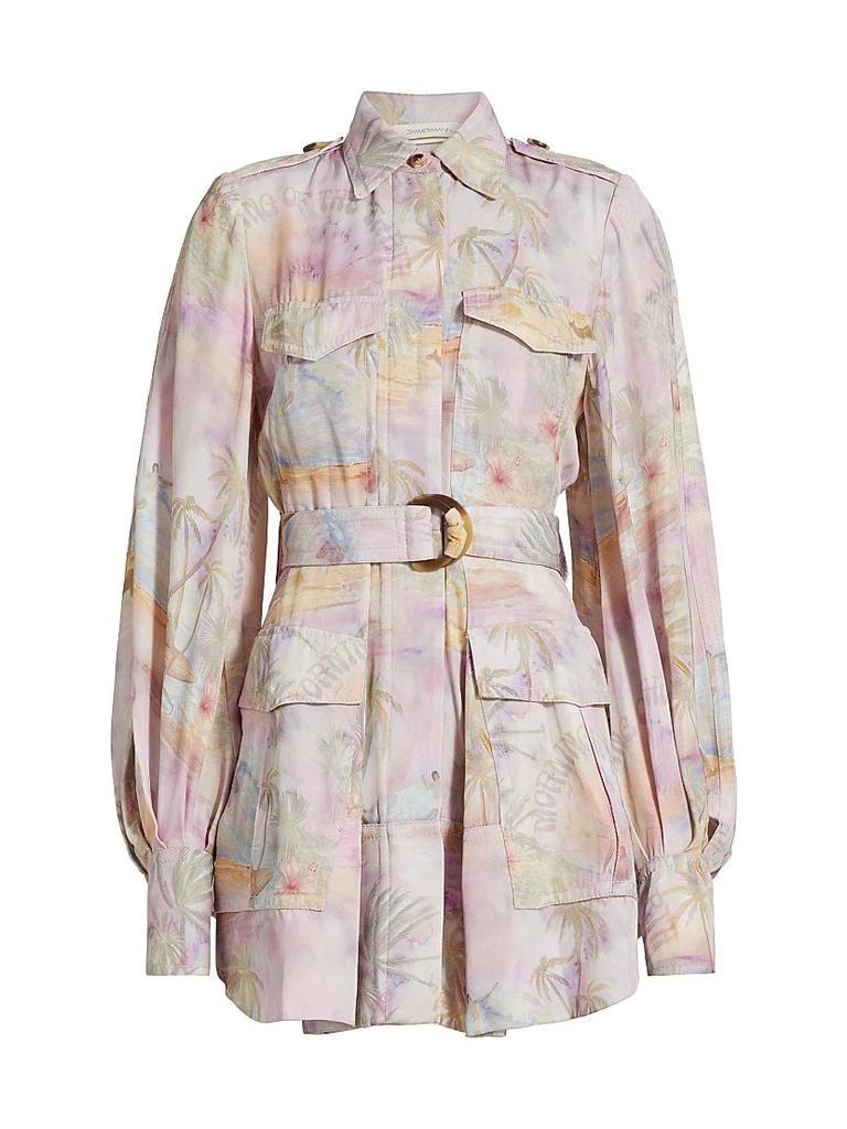 Zimmermann Dawning Cargo Printed Minidress 1
