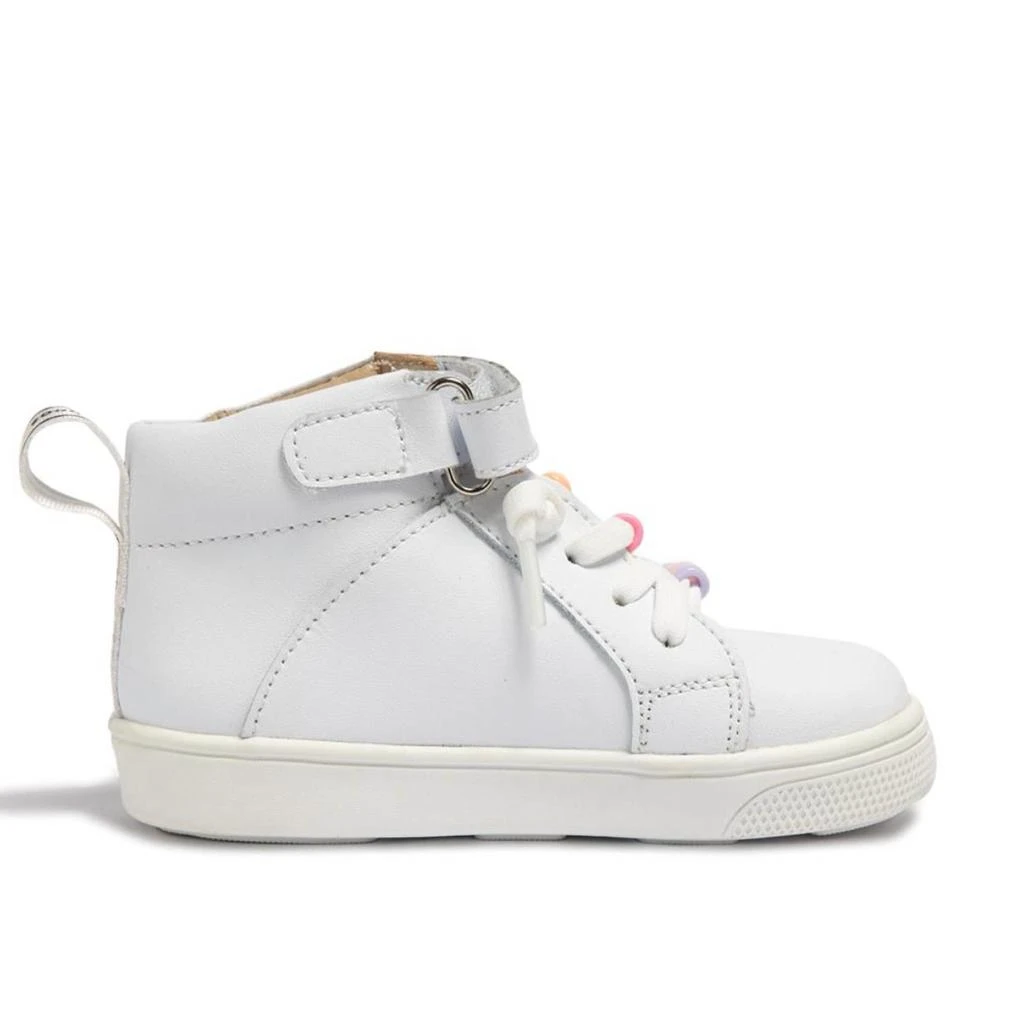 Shooshoos Girl's Wonderwall Hightop Sneaker In White 1