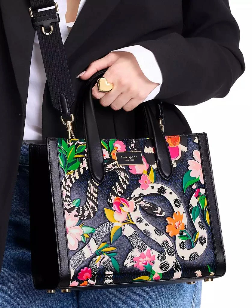 Kate Spade Lunar New Year Manhattan Snake Print Embossed Leather Small Tote 2