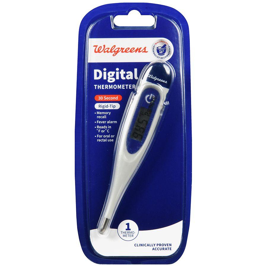 Walgreens Digital Thermometer 30 Second Rigid-Tip