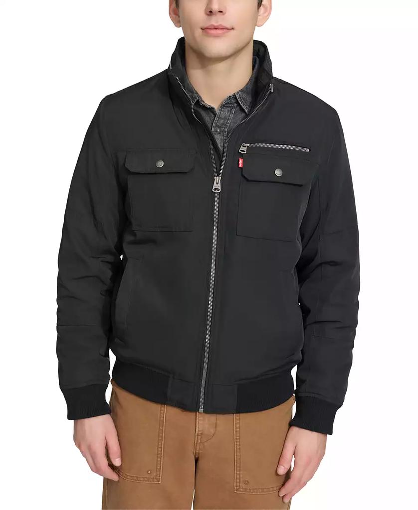 Men's Twill Stand-Collar Jacket – On Sale Now with Up to 66