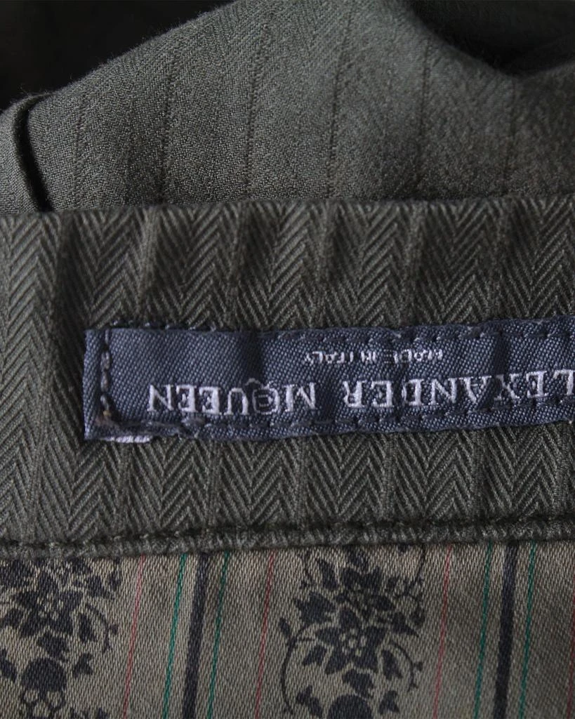 Alexander McQueen Alexander Mcqueen Vintage Stylized Cargo Pants in Olive Green Cotton 3