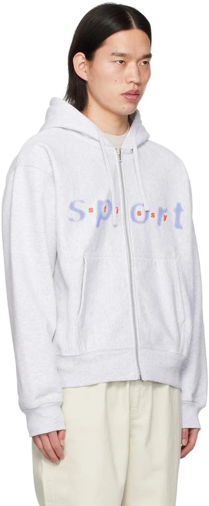 STUSSY Gray Dot Sport Hoodie 2