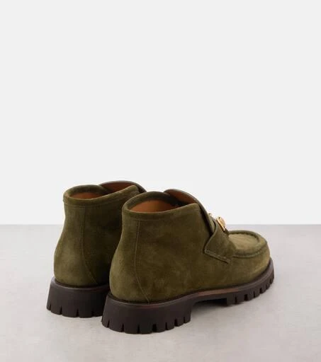 Gucci Horsebit suede ankle boots 2