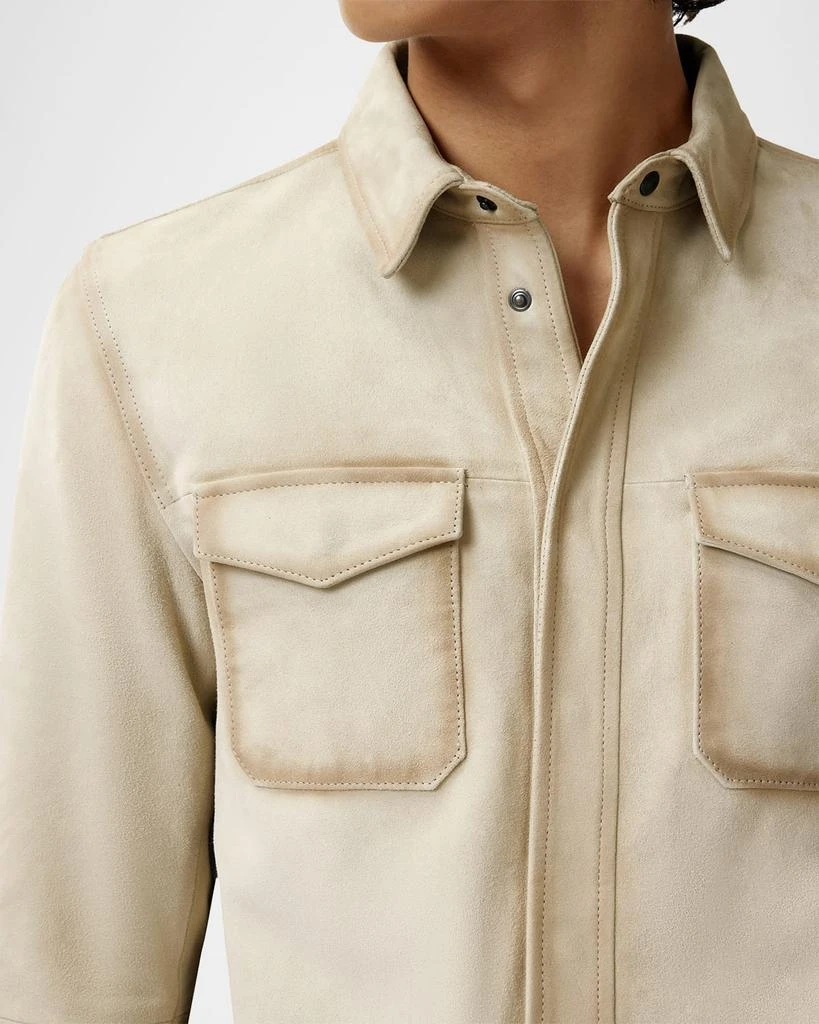 John Varvatos Men's Izzy Suede Shirt Jacket 5