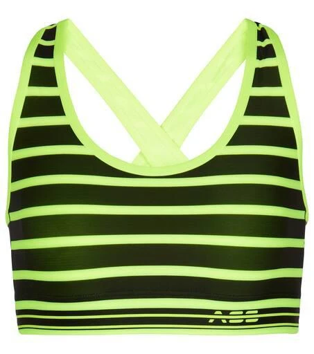 Adam Selman Sport Striped cross-back sports bra 1