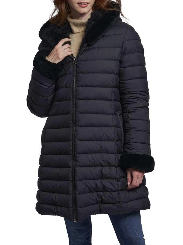 Blue Duck Shearling & Down Hooded Coat 1