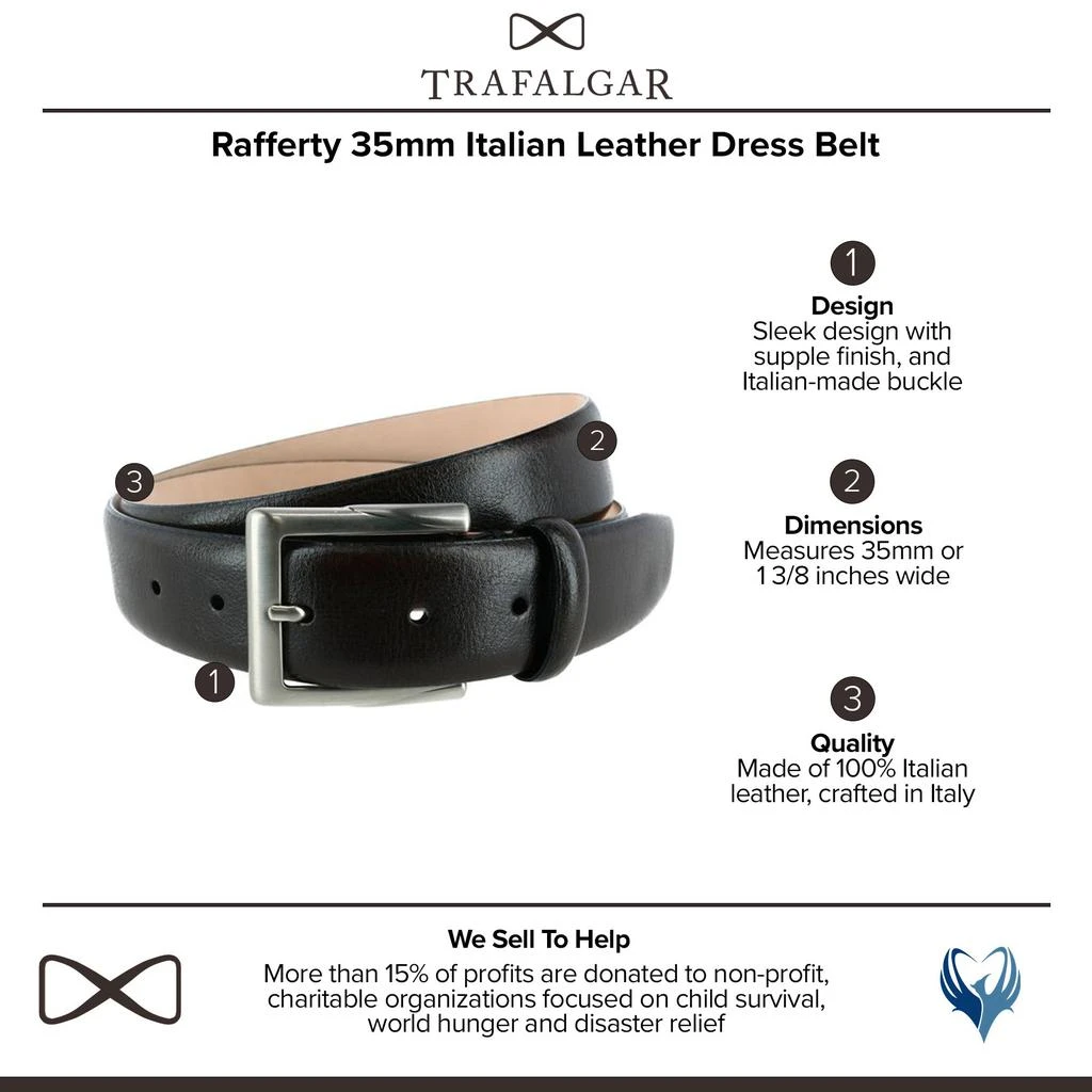 Trafalgar Rafferty 35mm Italian Leather Dress Belt 3