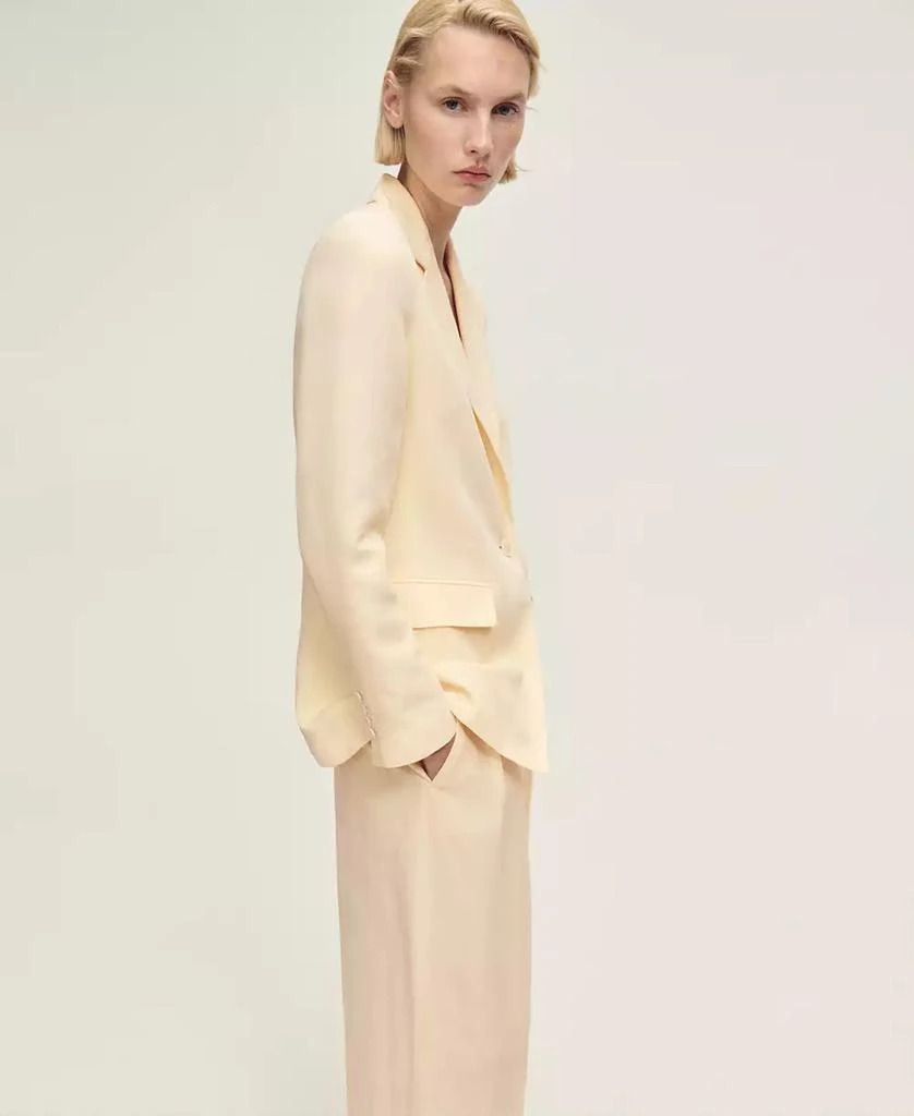 Mango Women's Linen-Blend Suit Jacket 4