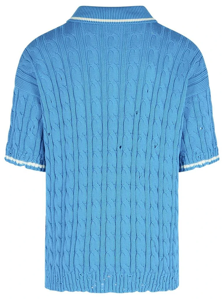 Marni Polo Shirt In Light Blue Cotton 3