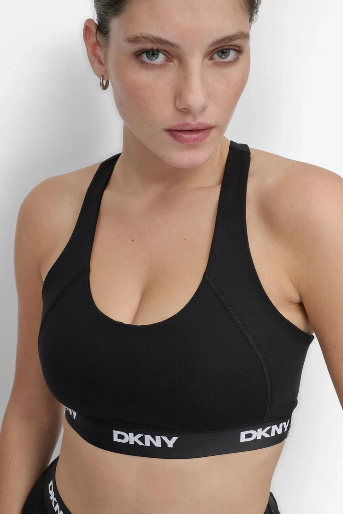 DKNY LOGO ELASTIC SCOOP NECK RACERBACK BRA 4