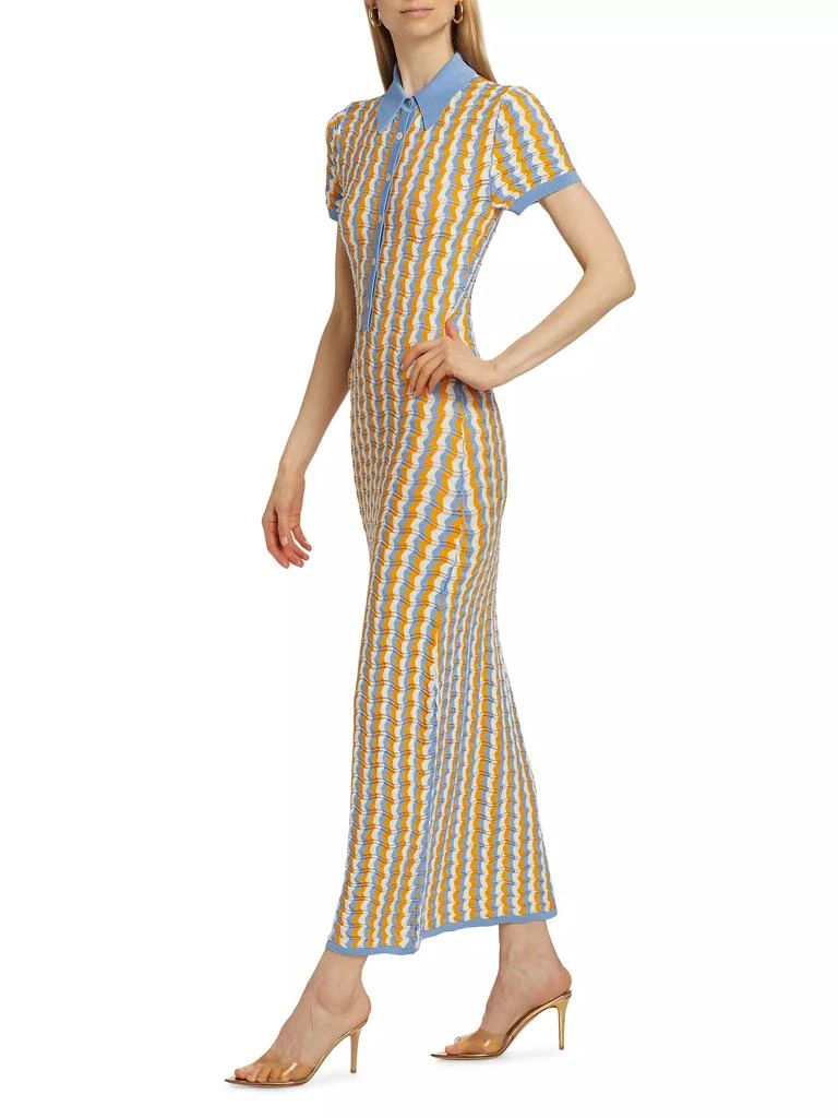 Ronny Kobo Quinlan Striped Knit Maxi Dress 4