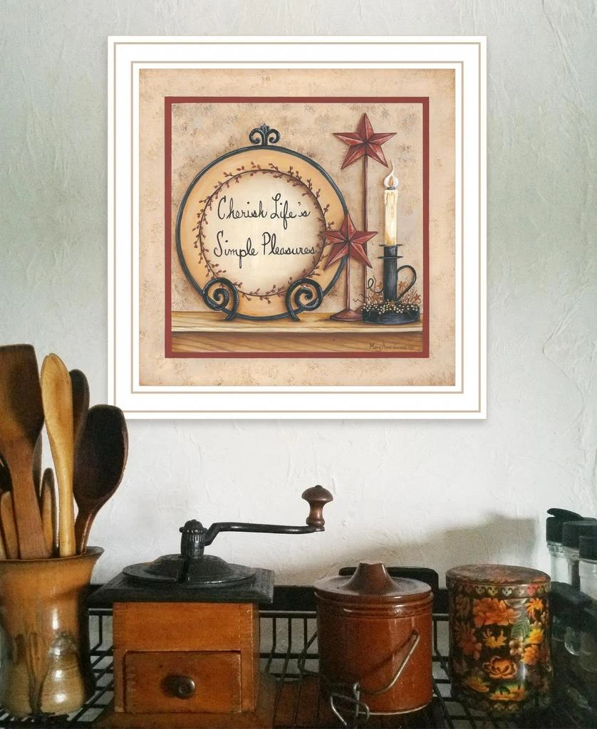 Hivvago Simple Pleasures 4 White Framed Print Wall Art 4