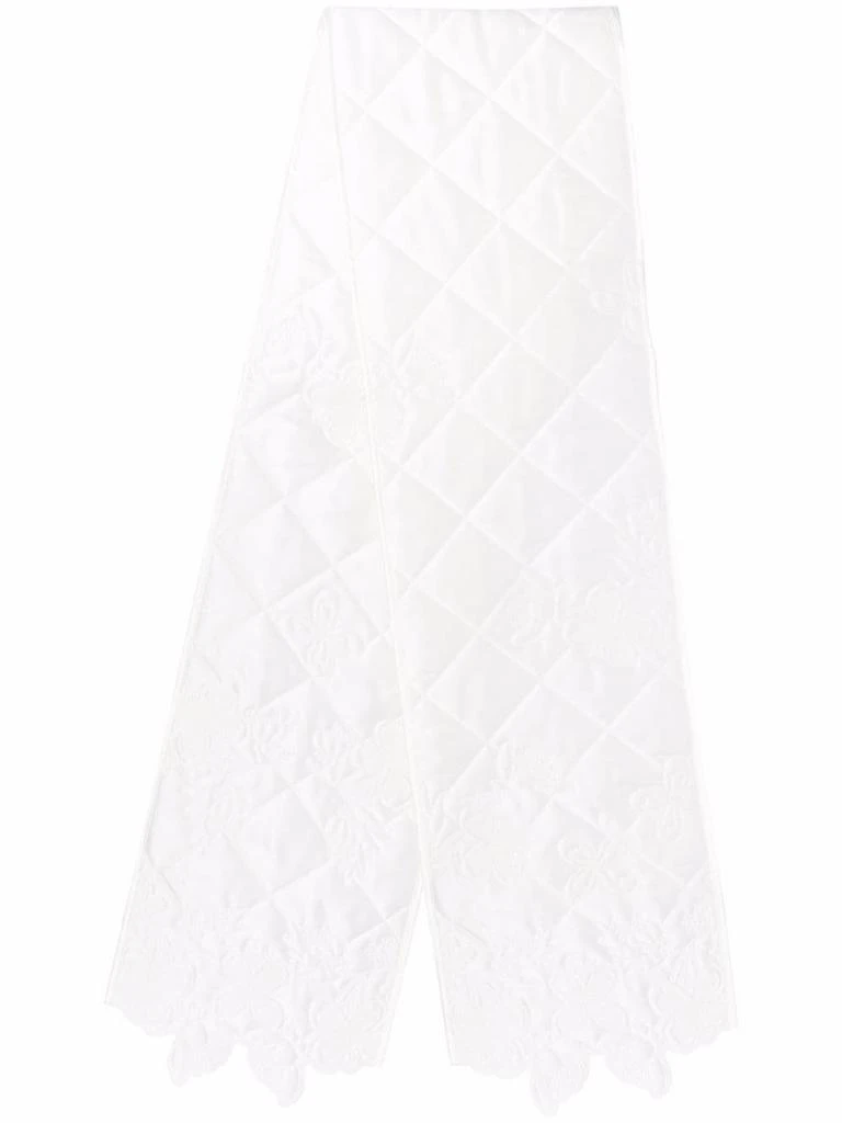 CECILIE BAHNSEN Glenn amaryllis-embroidered scarf - women 1