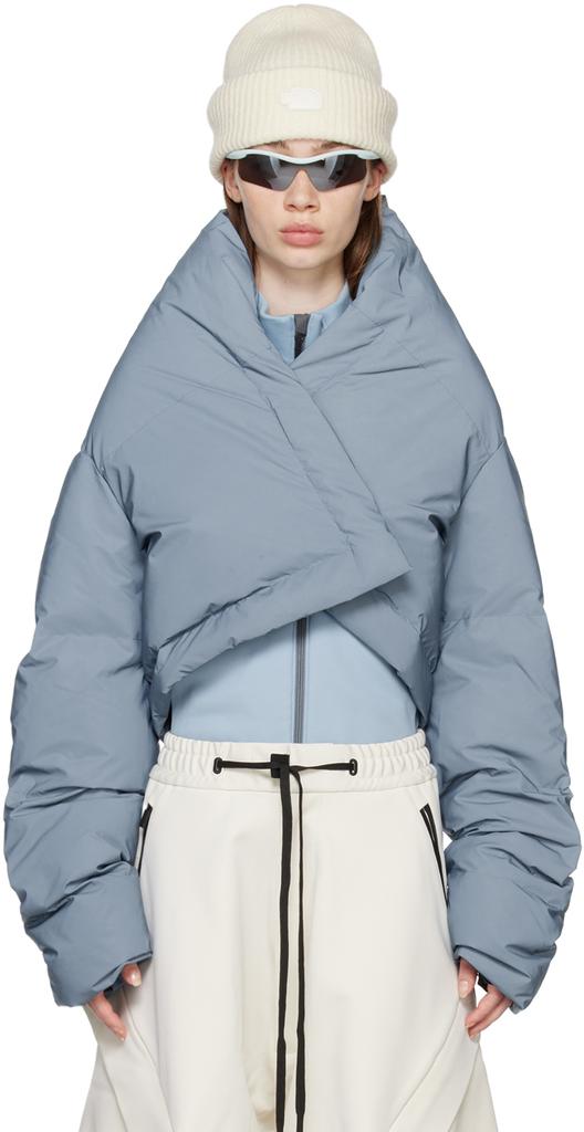 TEMPLA Blue Wrap Down Jacket