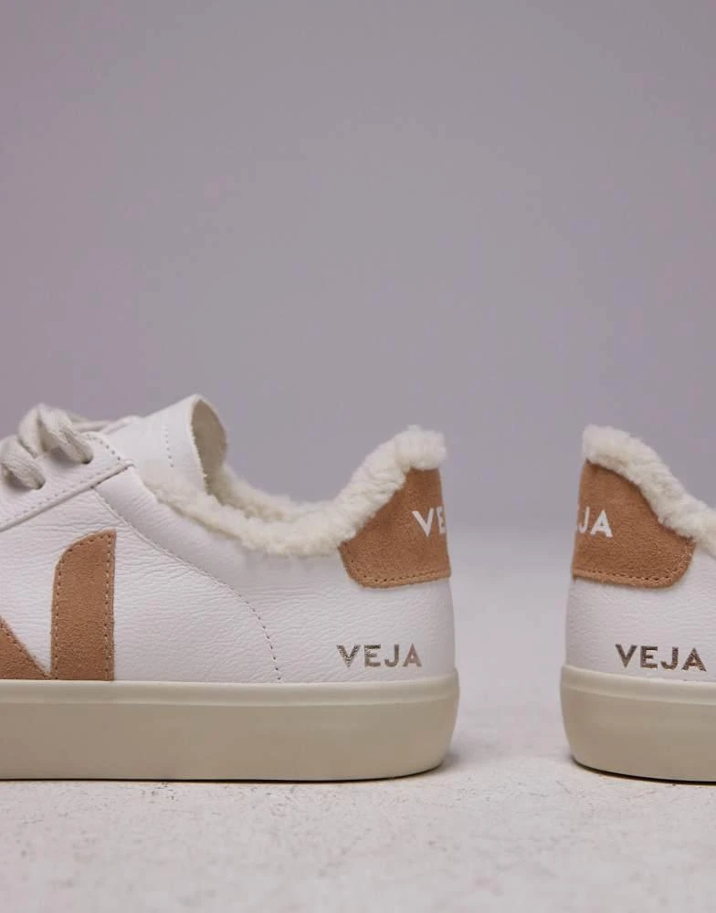 Veja VEJA Campo fur lined trainer in white 4
