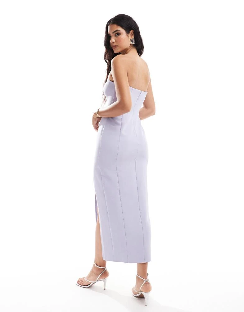 ASOS ASOS DESIGN sweetheart bandeau midi dress in lilac 2