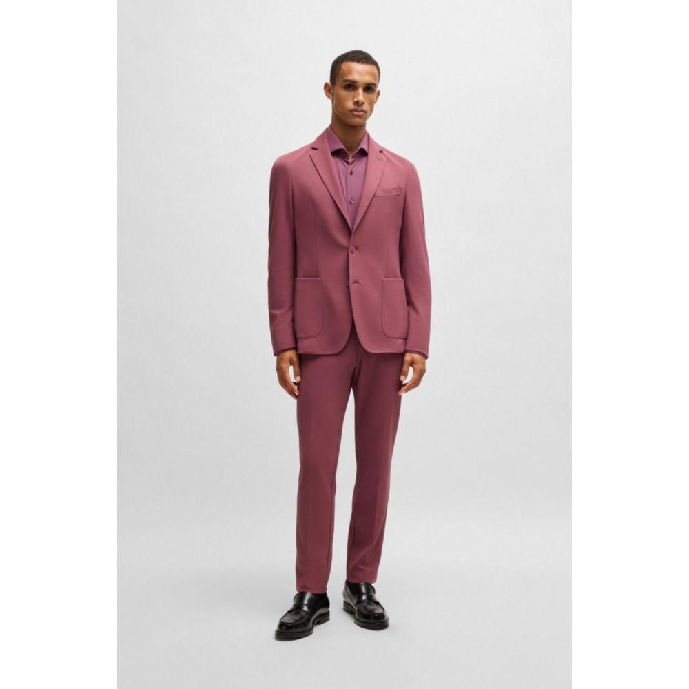 Hugo Boss Slim-fit shirt in structured performance-stretch jersey