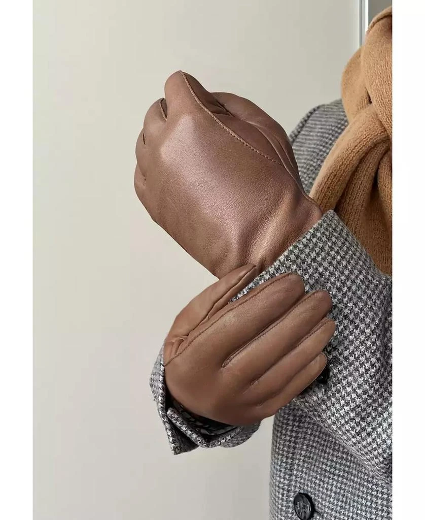 KESSLER Men's Leather gloves "RASMUS" with knitted cuff and touch function 3