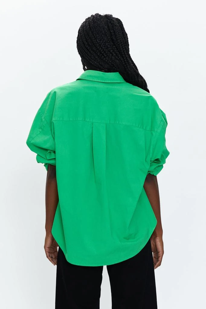 Pistola Denim Sloane Oversized Button Down Shirt - Green Apple 4