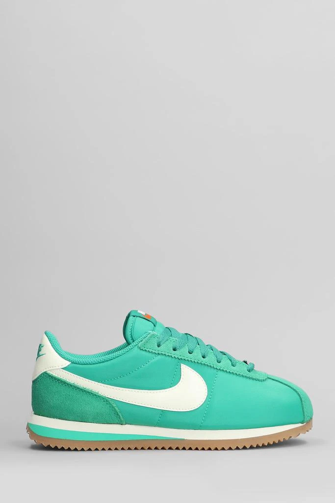 NIKE Cortez Sneakers In Green Suede And Fabric 1