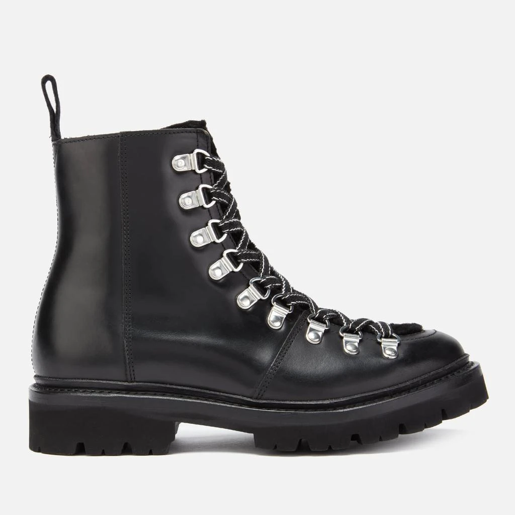 Grenson Women's Nanette Leather/Shearling Hiking Style Boots - Black 1