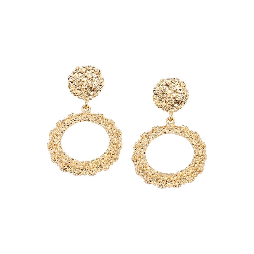 SOHI Women Golden Drop Earrings 1