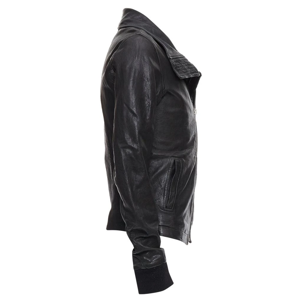 Rick Owens Lambskin Leather Olmar Mirta Zip Motorcycle Jacket 5