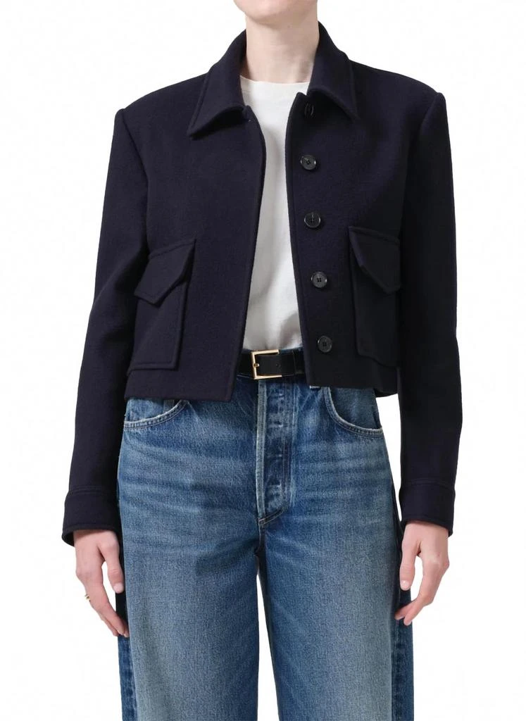 Citizens of Humanity Corina Boxy Jacket In Navy