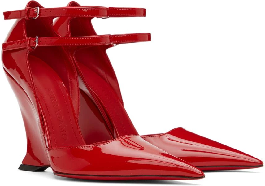 Salvatore Ferragamo Red Vidya Pumps 4