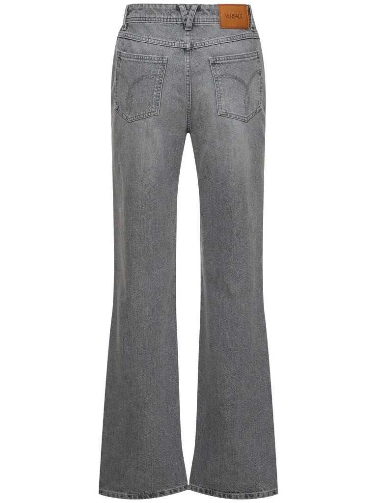 Versace Stonewashed High Rise Straight Jeans 4