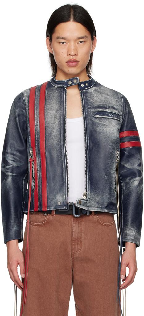 EYTYS Navy Damon Leather Jacket