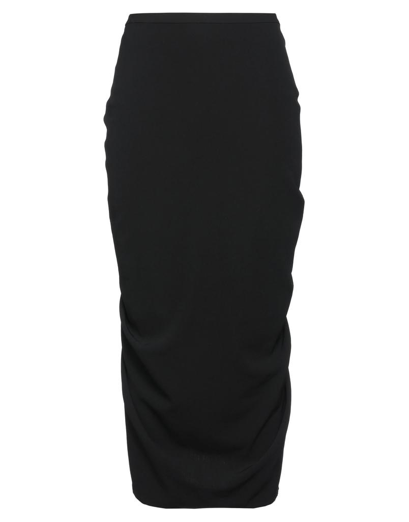 スカート Rick Owens Structured Black Skirt With Rib-Knit Waistband Rick Owens Structured Black Skirt With Rib-Knit Waistband