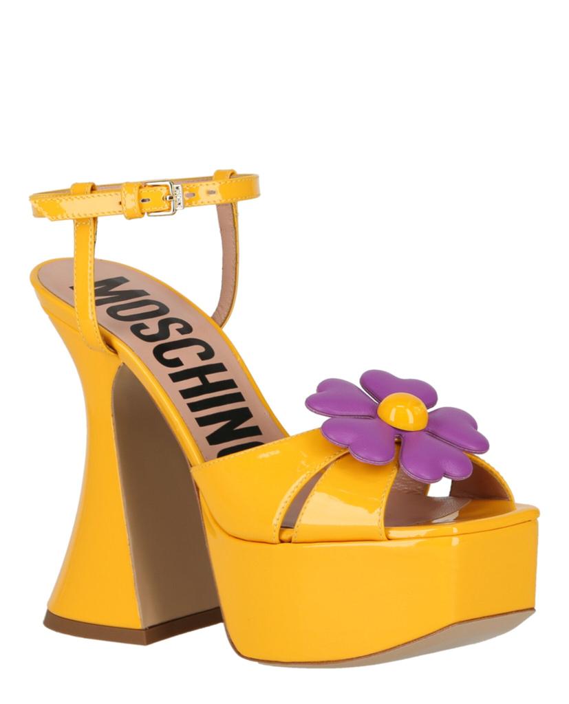 Moschino Flower-appliqué Platform Sandals