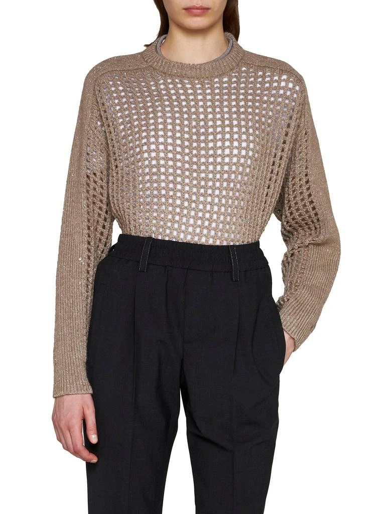 Brunello Cucinelli Brunello Cucinelli Sequin Detailed Wide-Knitted Sweater 2