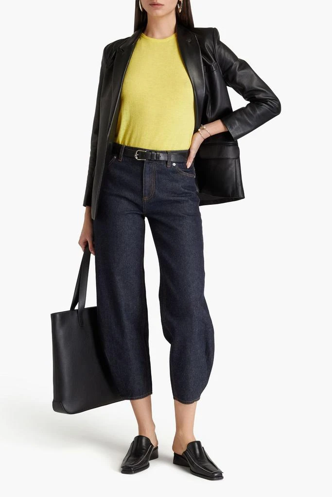 Tibi Cropped high-rise barrel-leg jeans 2