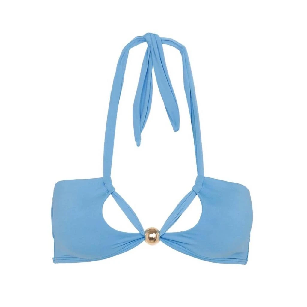 Vix Swimwear Solid Brenda Bikini Top In Zen Blue 2